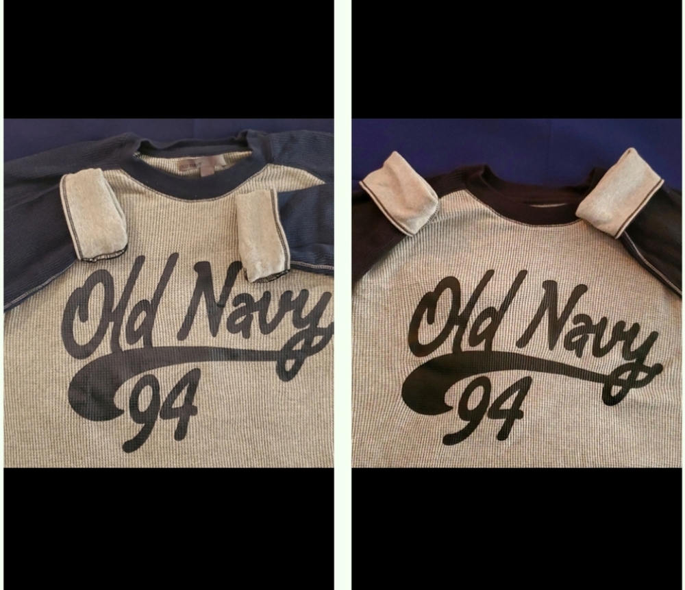 2 qty Old Navy Mens Waffle Knit Thermal Long Sleeve Shirt Large